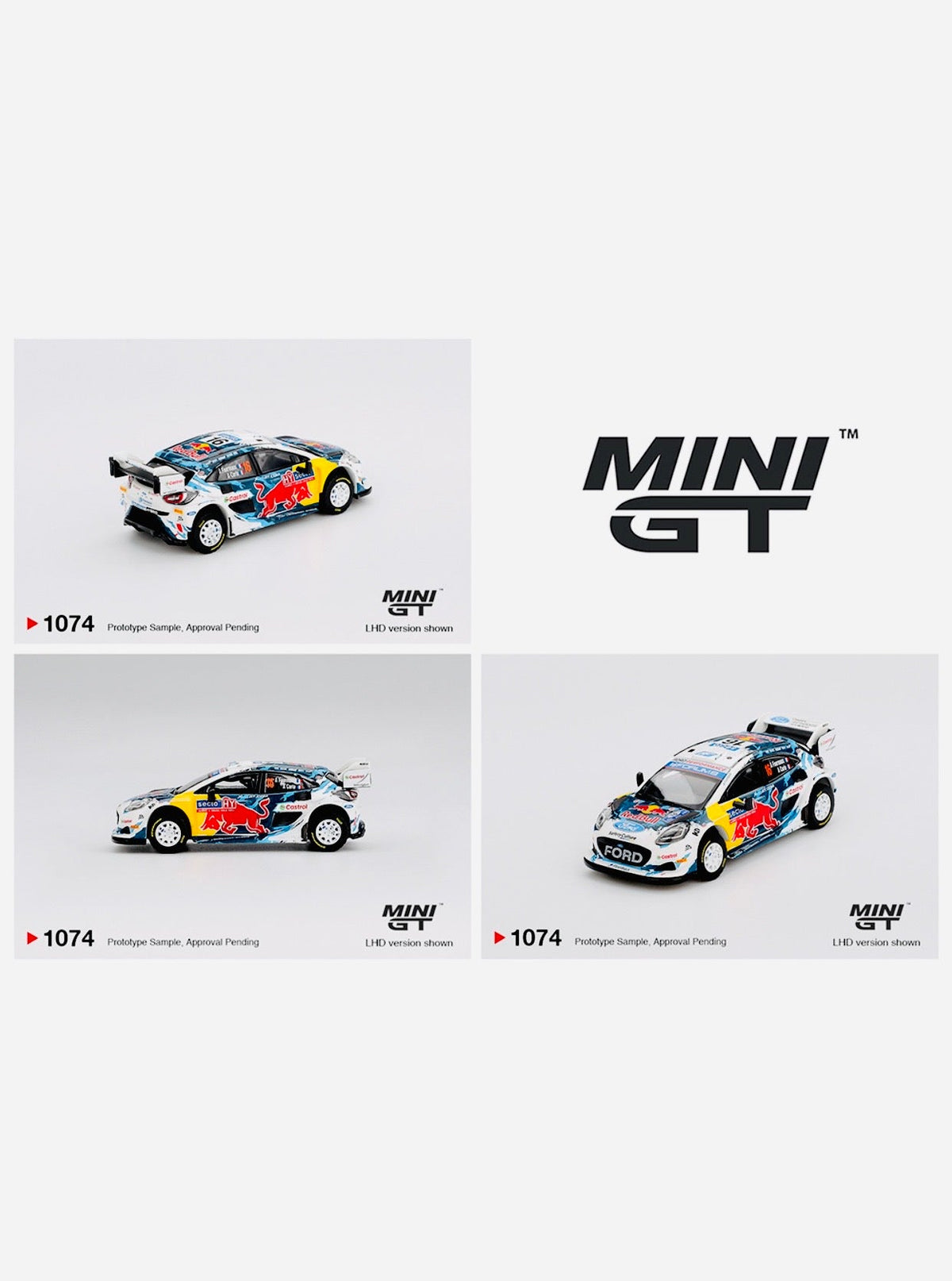 Mini GT Mijo Exclusive Ford Puma Rally1 #16 M-Sport Ford WRT 2024 Rally Finland 3rd Place White #1074