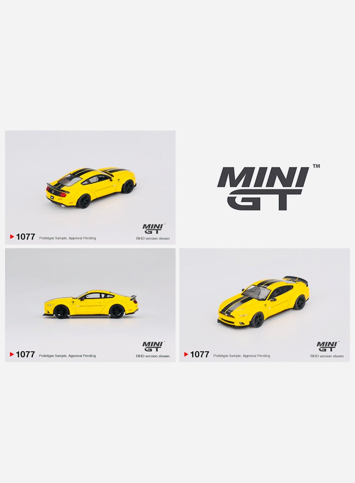 Mini GT Mijo Exclusive LB-WORKS Ford Mustang Triple Yellow #1077