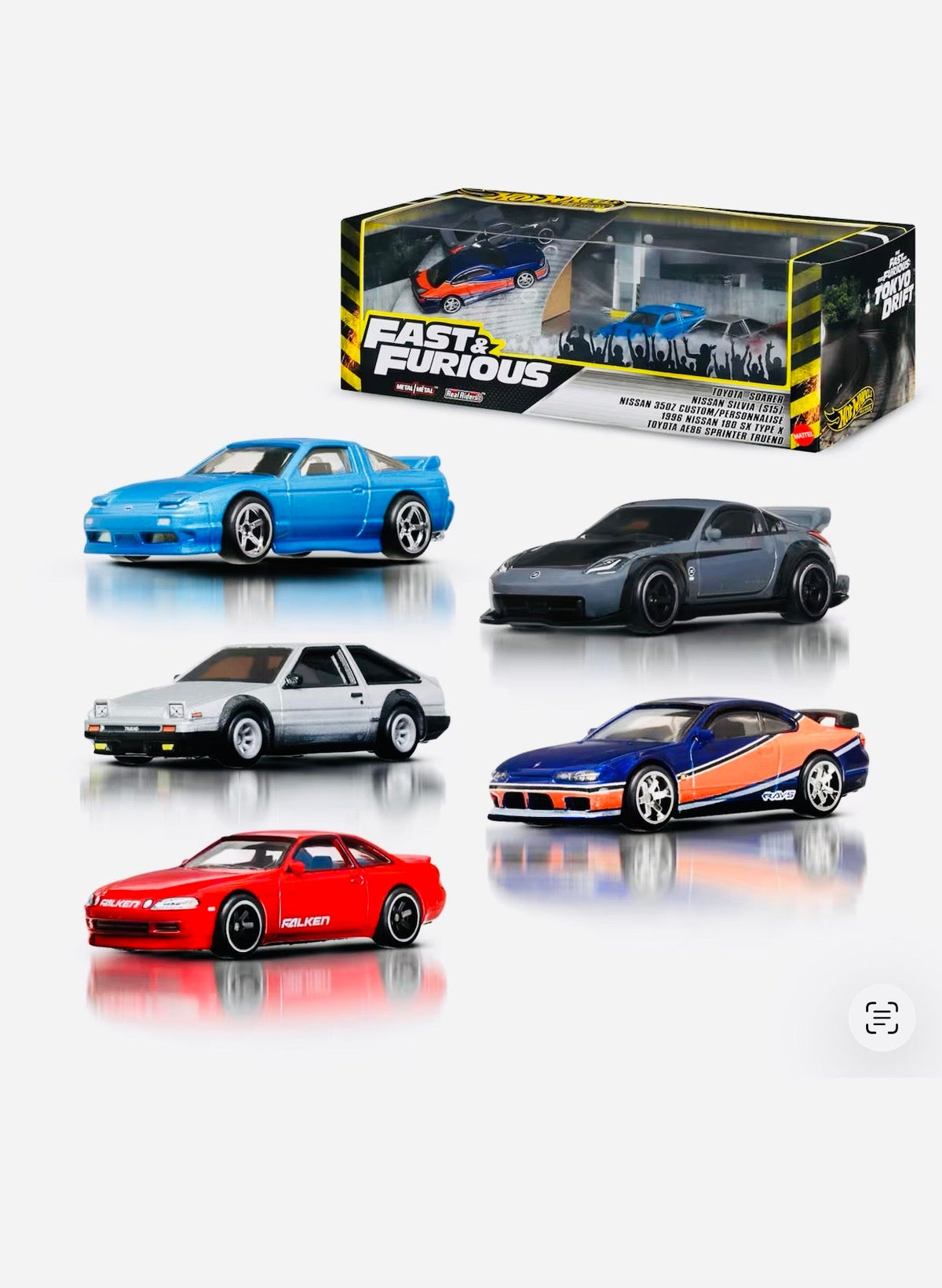 Hot Wheels 2026 Wal-Mart Exclusive Fast & Furious Tokyo Drifters Box Set Diorama - Damaged Box