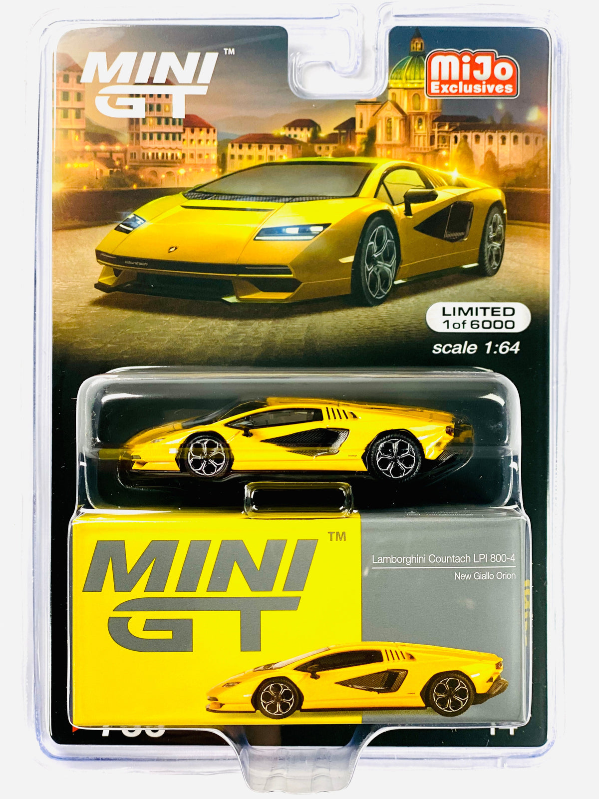 Mini GT Mijo Exclusive Lamborghini Countach LPI 800-4 New Giallo Orion #733