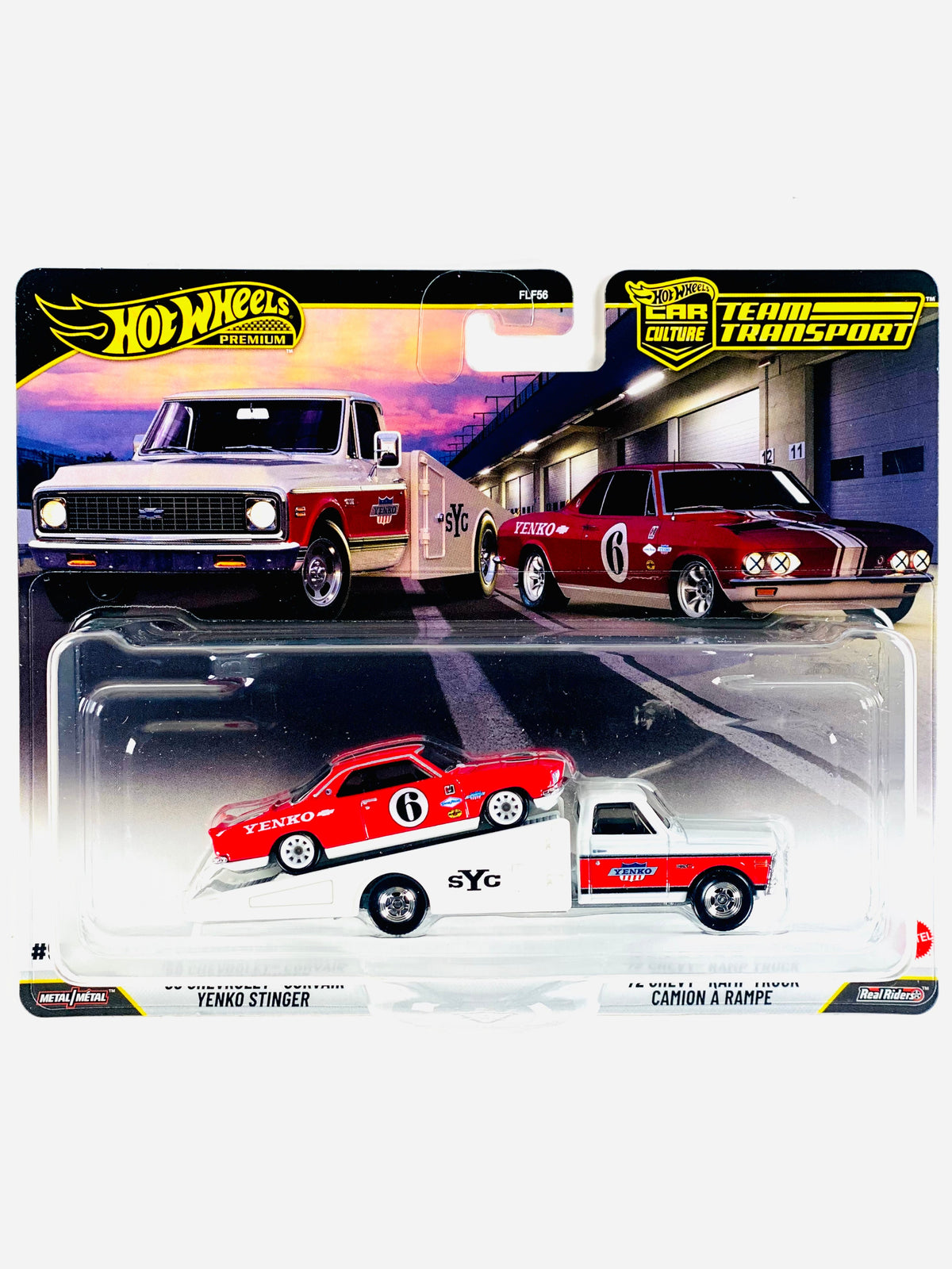 Hot Wheels 2026 Team Transport Case K ’66 Chevrolet Corvair Yenko Stinger ’72 Chevy Ramp Truck #91 - Damaged Card