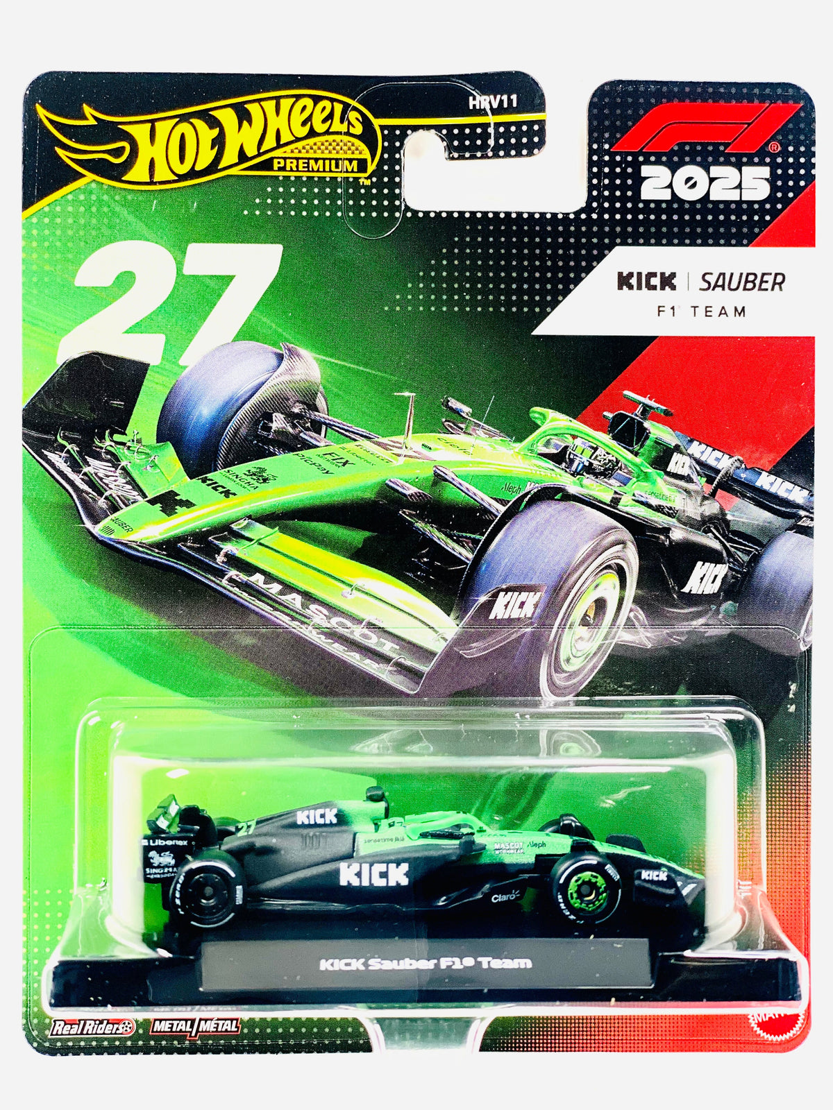 Hot Wheels 2025 F1 Formula 1 Race Team Nico Hülkenberg Kick Sauber Formula 1 Team #27 - Damaged Card