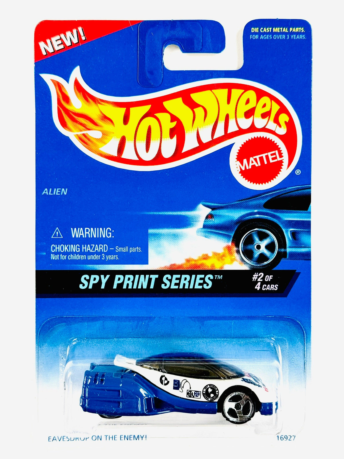 Hot Wheels Spy Print Series Alien - Damaged Card