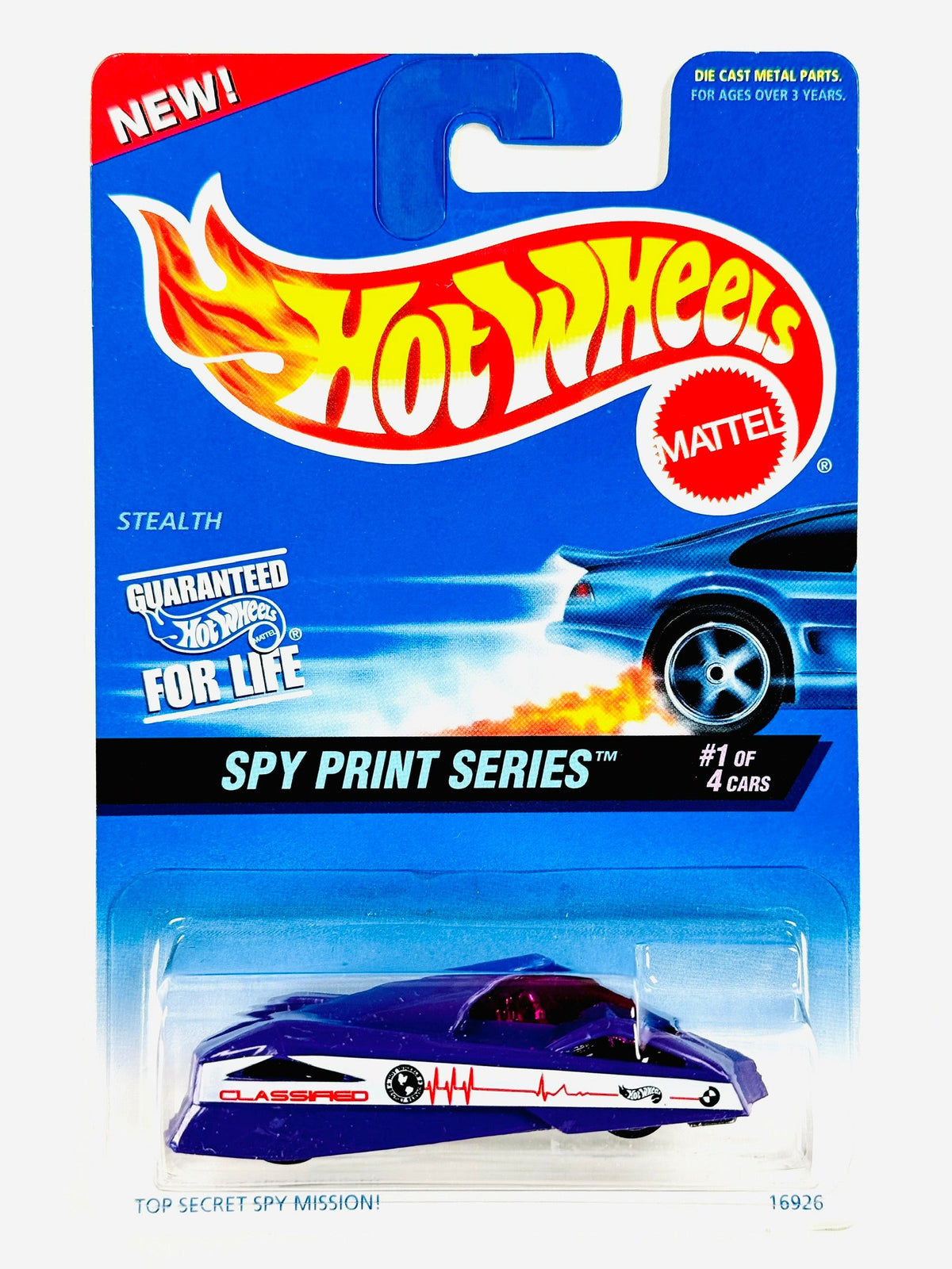 Hot Wheels Spy Print Series Stealth - Damaged Card/Blister