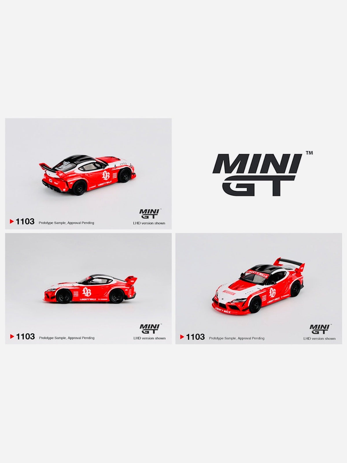 Mini GT Mijo Exclusive LB WORKS Toyota GR Supra Red/White #1103