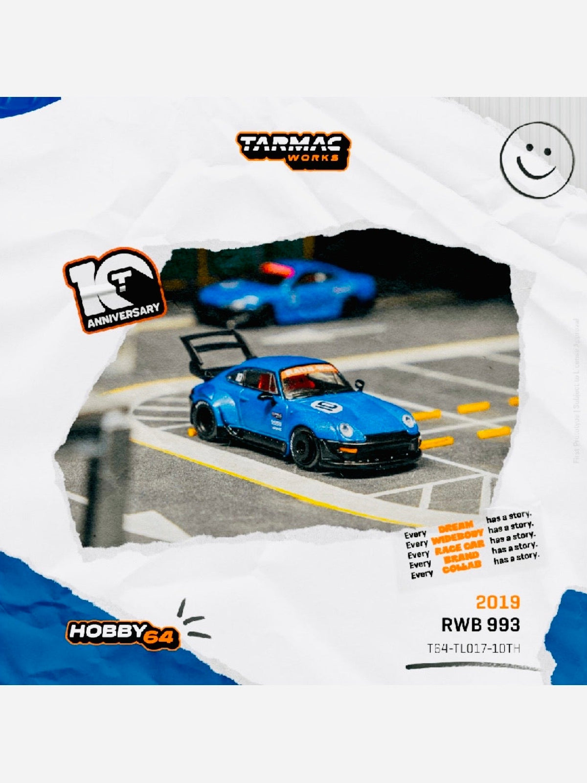 Tarmac Works Factory Sealed Hobby 64 RWB 993 Tarmac Works 10th Anniversary