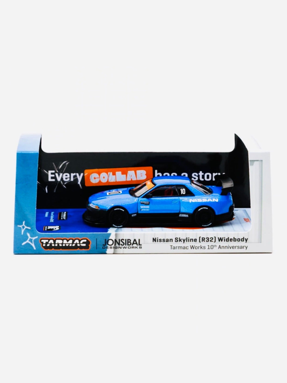 Tarmac Works Factory Sealed Global 64 Nissan Skyline (R32) Widebody Tarmac Works 10th Anniversary Designed by Jon Sibal