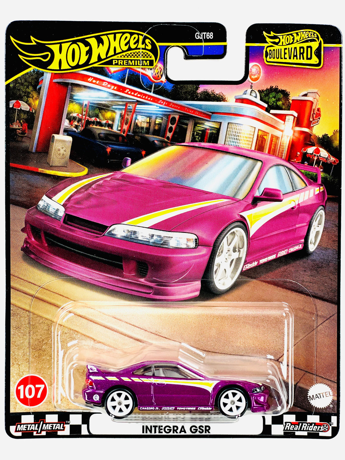 Hot Wheels 2024 Boulevard Custom '01 Acura Integra GSR #107 - Damaged Card