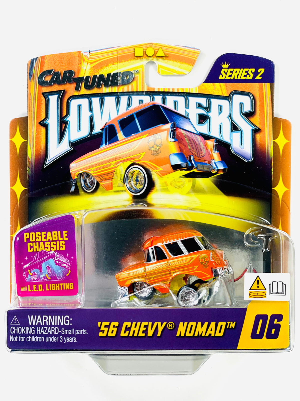 CarTuned Series 2 Lowriders Show Glow LED Light Up Chassis 1956 Chevy Nomad #06