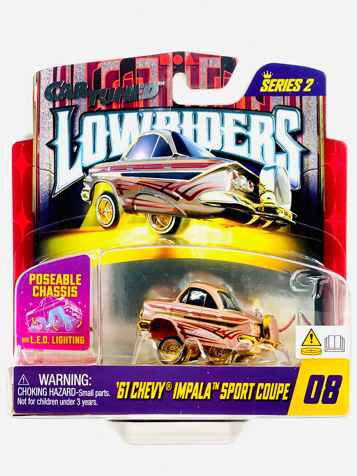 CarTuned Series 2 Lowriders Show Glow LED Light Up Chassis 1961 Chevy Impala #08