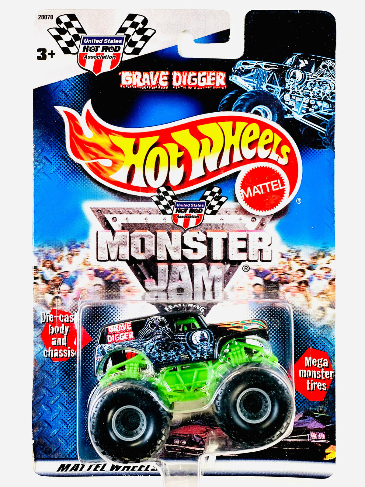 Hot Wheels 2000 Monster Jam Grave Digger Monster Truck - Damaged Card
