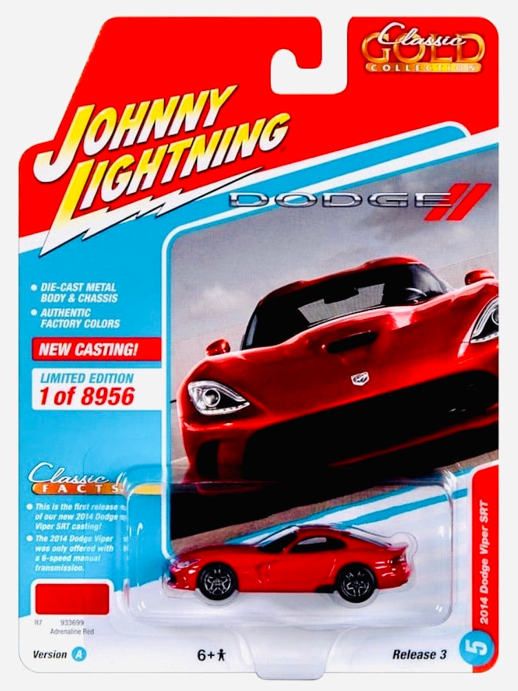 Johnny Lightning Classic Gold 2014 Dodge Viper SRT Adrenaline Red