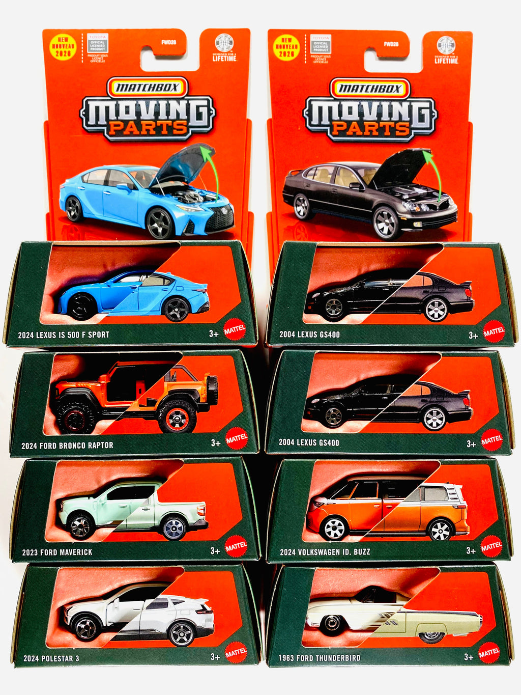 Matchbox 2026 Moving Parts Factory Sealed Case K (8 Cars)