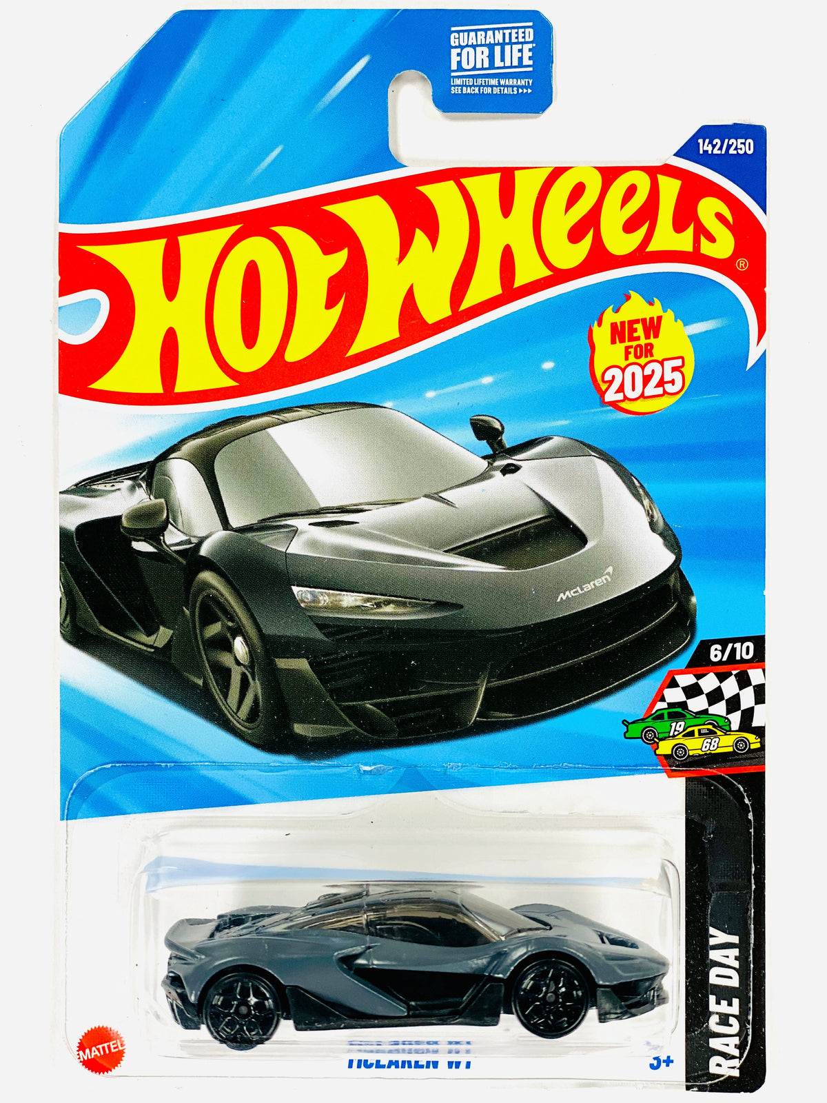 Hot Wheels Race Day McLaren W1 Black (142/250) - Damaged Card