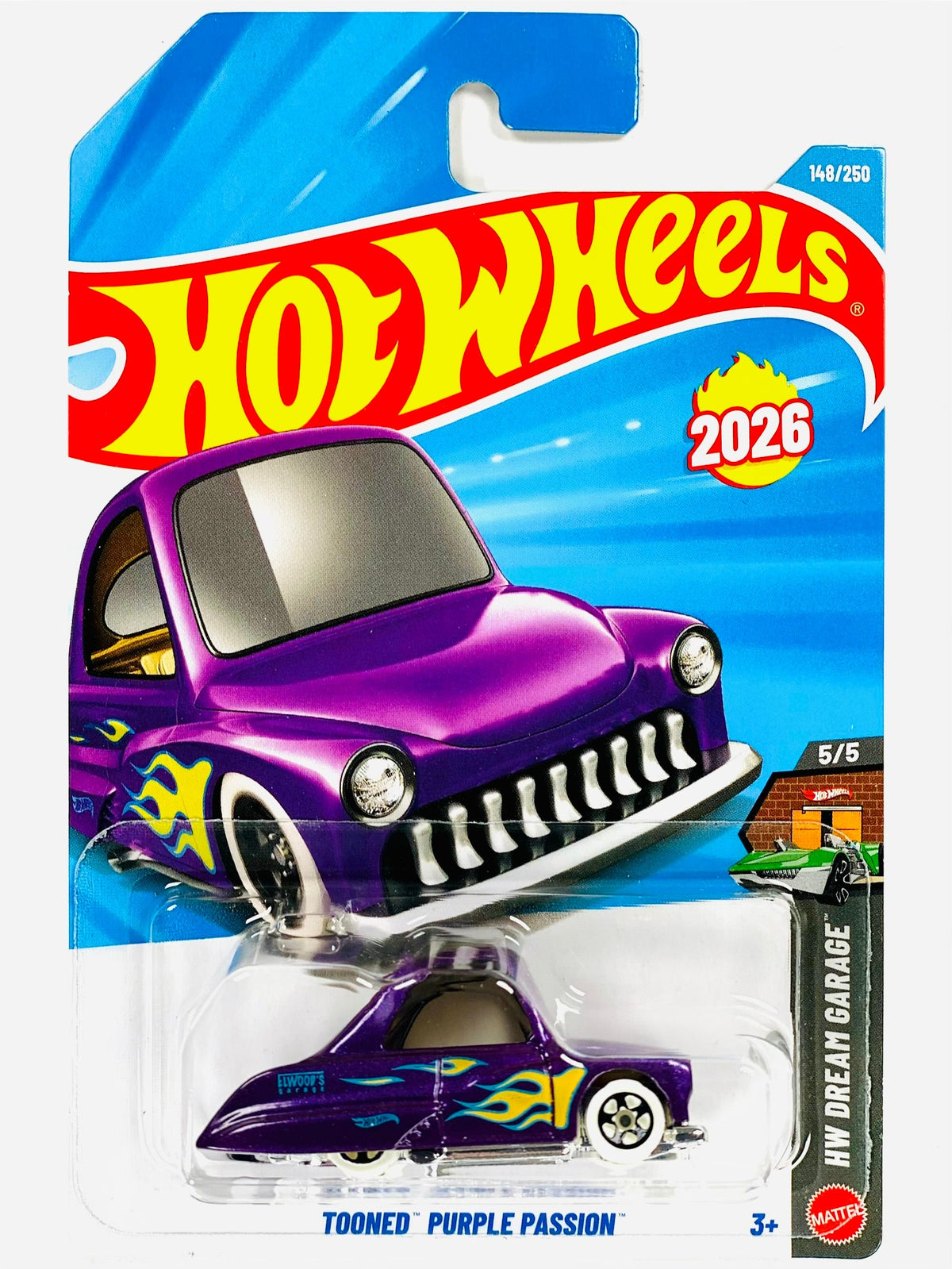 Hot Wheels HW Dream Garage Tooned Purple Passion (148/250) - Damaged Card