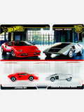 Hot Wheels 2025 Target Exclusive 2 Pack Lamborghini Countach LP5000 QV & Lancia Stratos Zero - Damaged Card