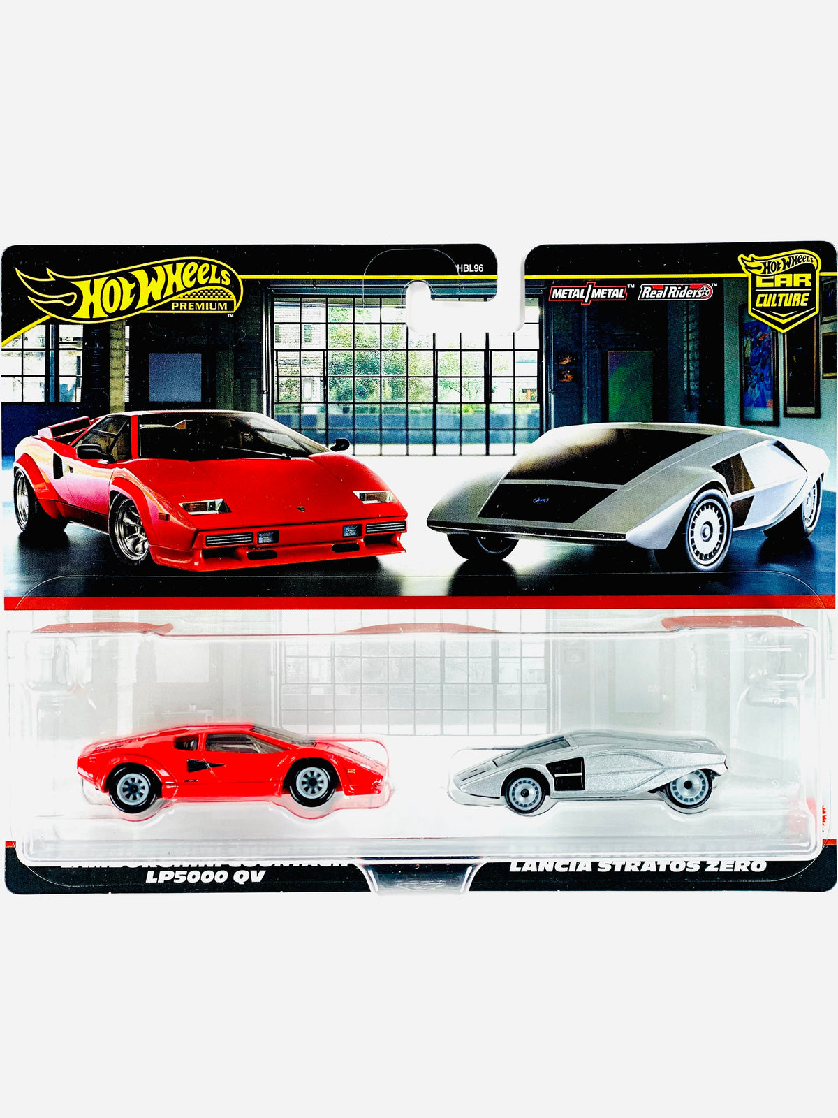 Hot Wheels 2025 Target Exclusive 2 Pack Lamborghini Countach LP5000 QV & Lancia Stratos Zero - Damaged Card