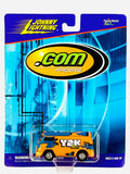 Johnny Lightning Playing Mantis .com Racers Y2K Bus  - Damaged Card/Blister
