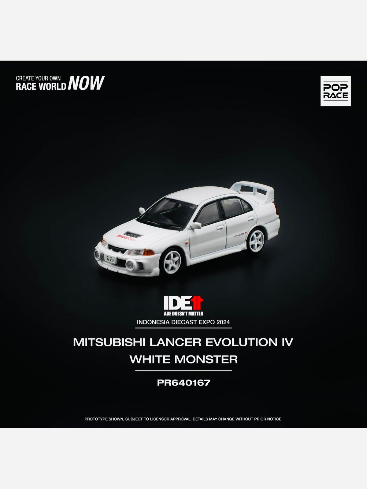 Pop Race Factory Sealed Mitsubishi Lancer Indonesia Diecast Expo 2024 Exclusive #167