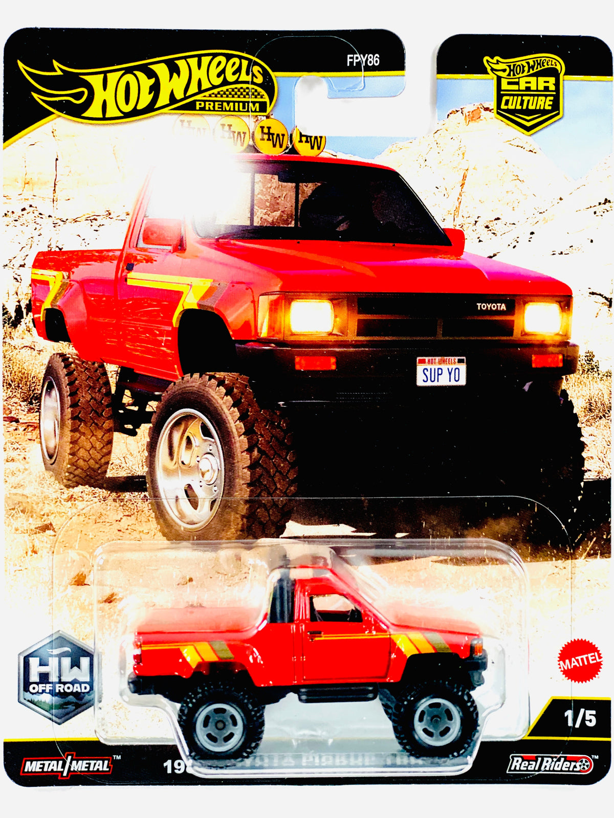 Hot Wheels 2025 Car Culture Off-Road ’87 Toyota Pickup Truck - Damaged Card