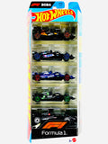 Hot Wheels Race Team 5-Pack Formula 1 F1 Racing- Damaged Box