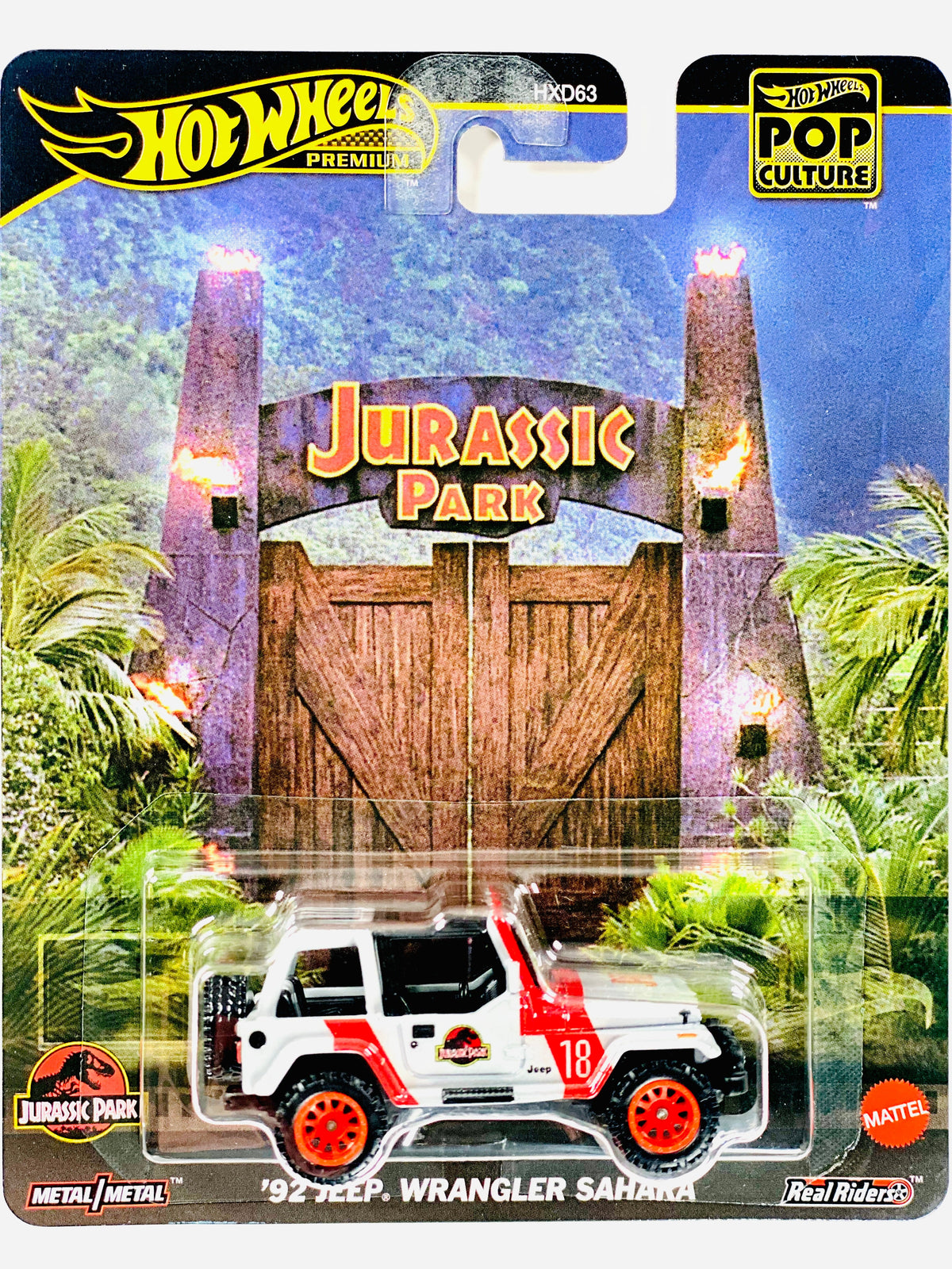 Hot Wheels 2025 Pop Culture Case K Jurassic Park '92 Jeep Wrangler Sahara
