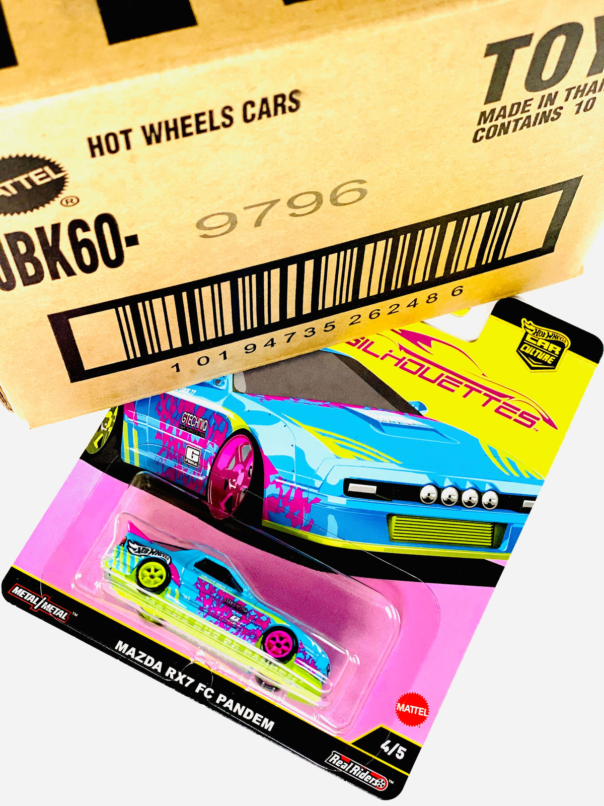 Hot Wheels 2025 Car Culture Mazda RX7 FC Pandem Factory Sealed Solid Pack (10 Cars) - Damaged Box