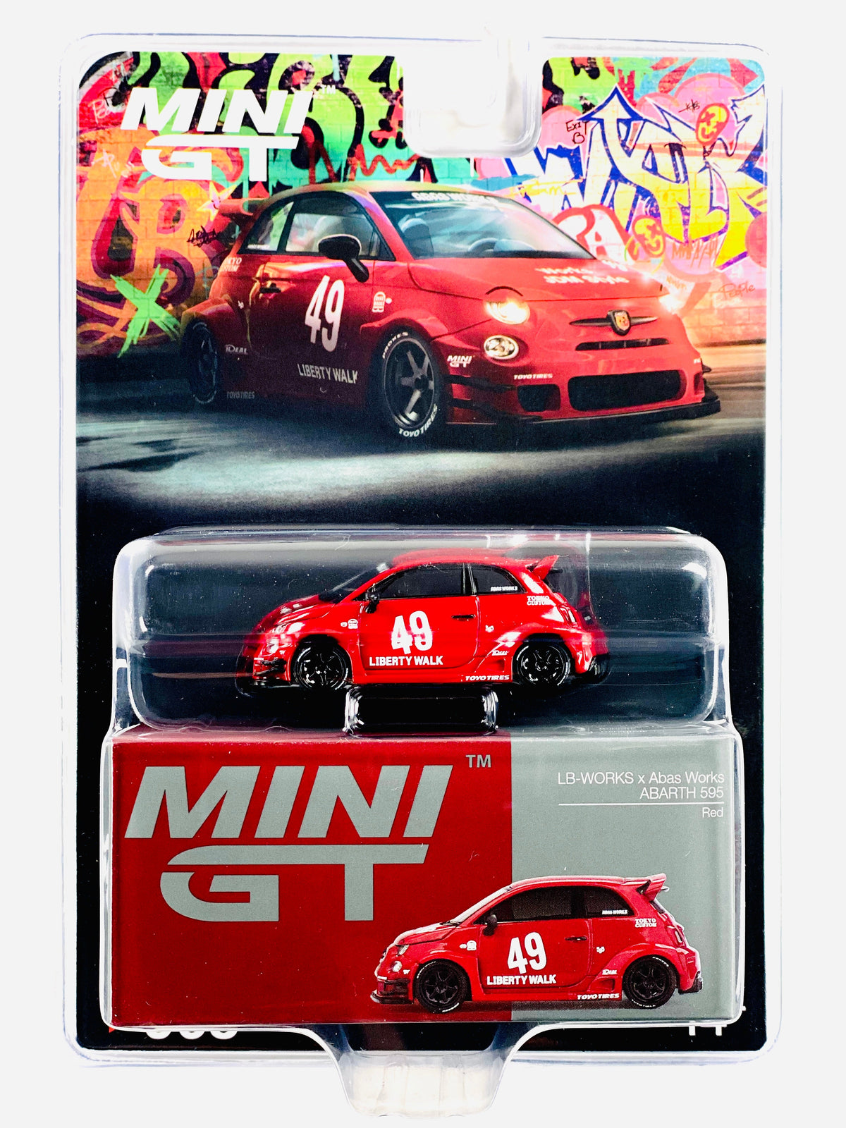 Mini GT Mijo Exclusive LB-WORKS x Abas Works ABARTH 595 Red #963