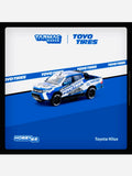 Tarmac Works Factory Sealed Hobby 64 Toyota Hilux TOYO Tires Blue W/ Graphics