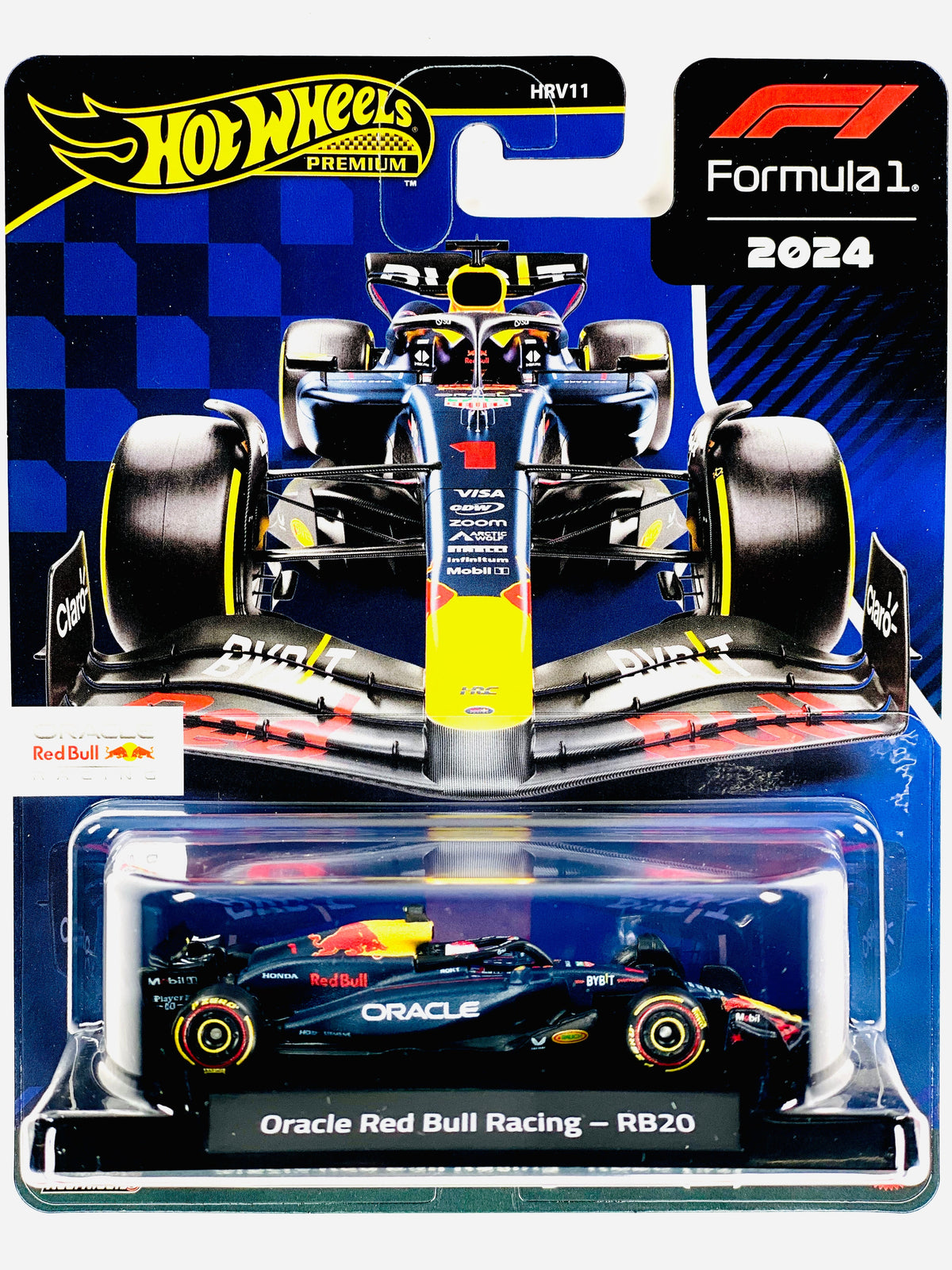 Hot Wheels 2025 Formula 1 Race Team Max Verstappen Oracle Red Bull F1 Racing RB20 #1 - Damaged Card