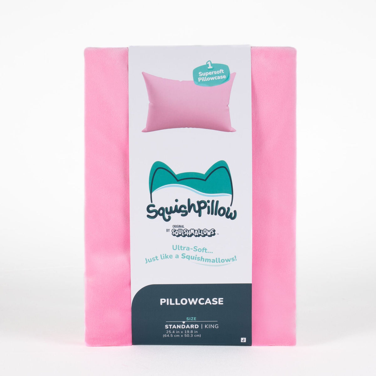 "Solid Slumber" Pink SquishPillow Pillowcase (Standard)
