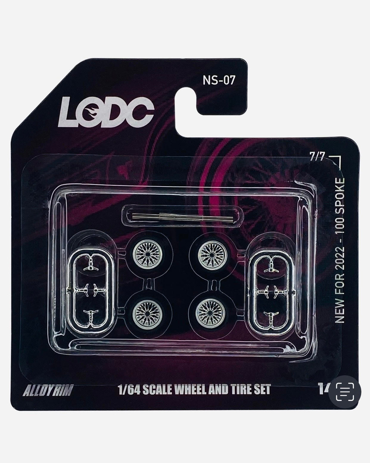 LODC Series 2 Alloy 100 Spoke Rims Wheels & Tire Set W/ Axles NS-07 (7/7)