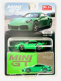 Mini Gt Mijo Exclusives Porsche 911 Turbo S Python Green #525 - Damaged Blister