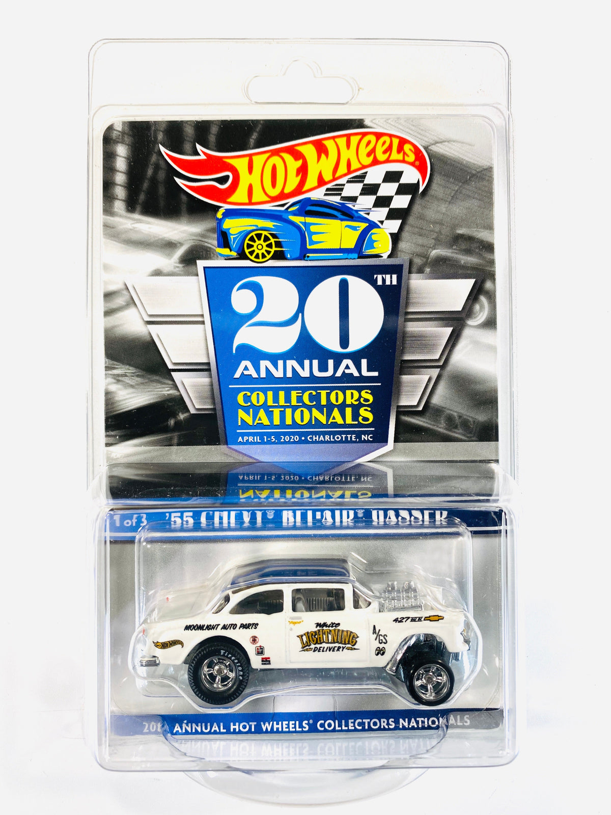 Hot Wheels 2020 20th Annual Collectors Nationals Convention Charlotte, NC ‘55 Chevy Bel-Air Gasser