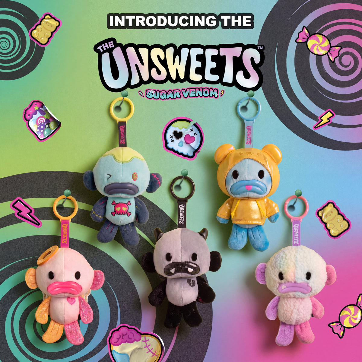Unsweets 5-Inch Sugar Venom Plush Keychain Blind Box