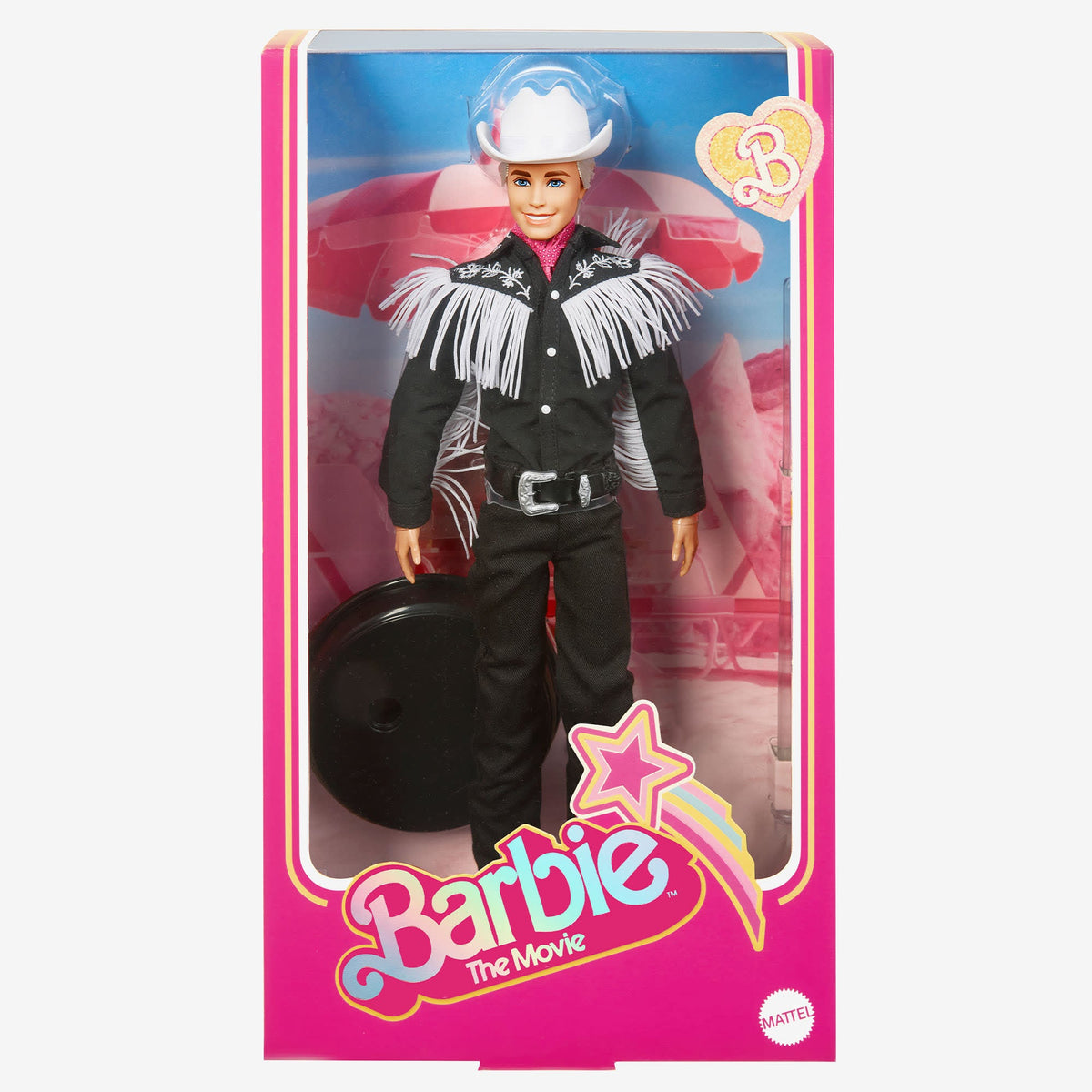 Ken Doll in Black and White Western Outfit – Barbie The Movie